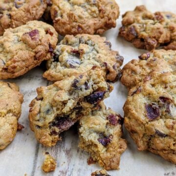 dark chocolate cranberry nut cookies