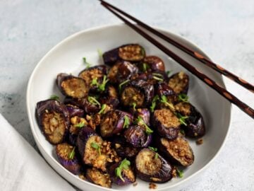 Stir-fried Japanese Eggplant with Garlic and Ginger