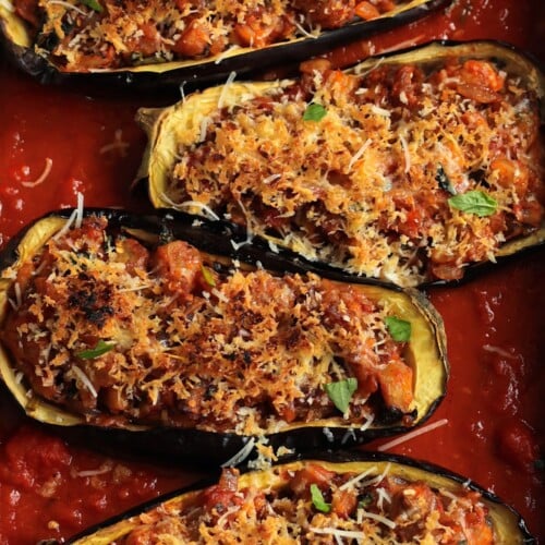 Stuffed Eggplant Parmesan • Flavor Feed