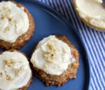 plate of iced carrot cake cookies