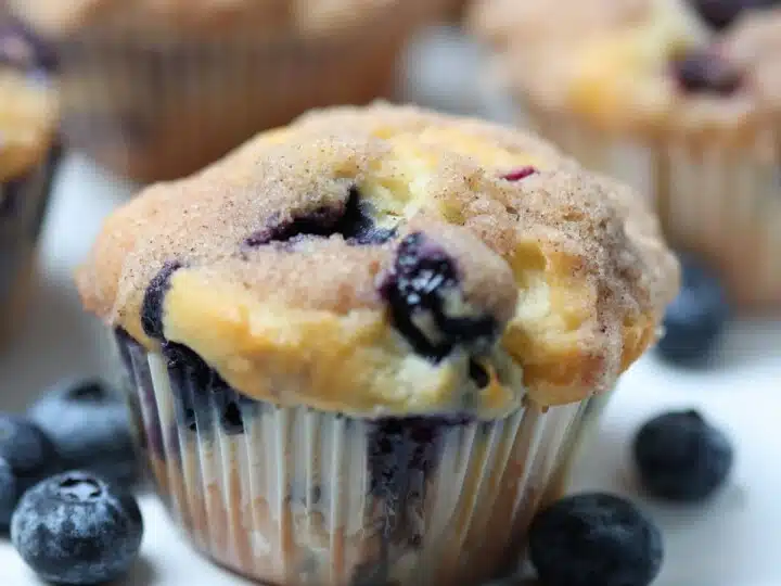Blueberry Buckle Muffin.