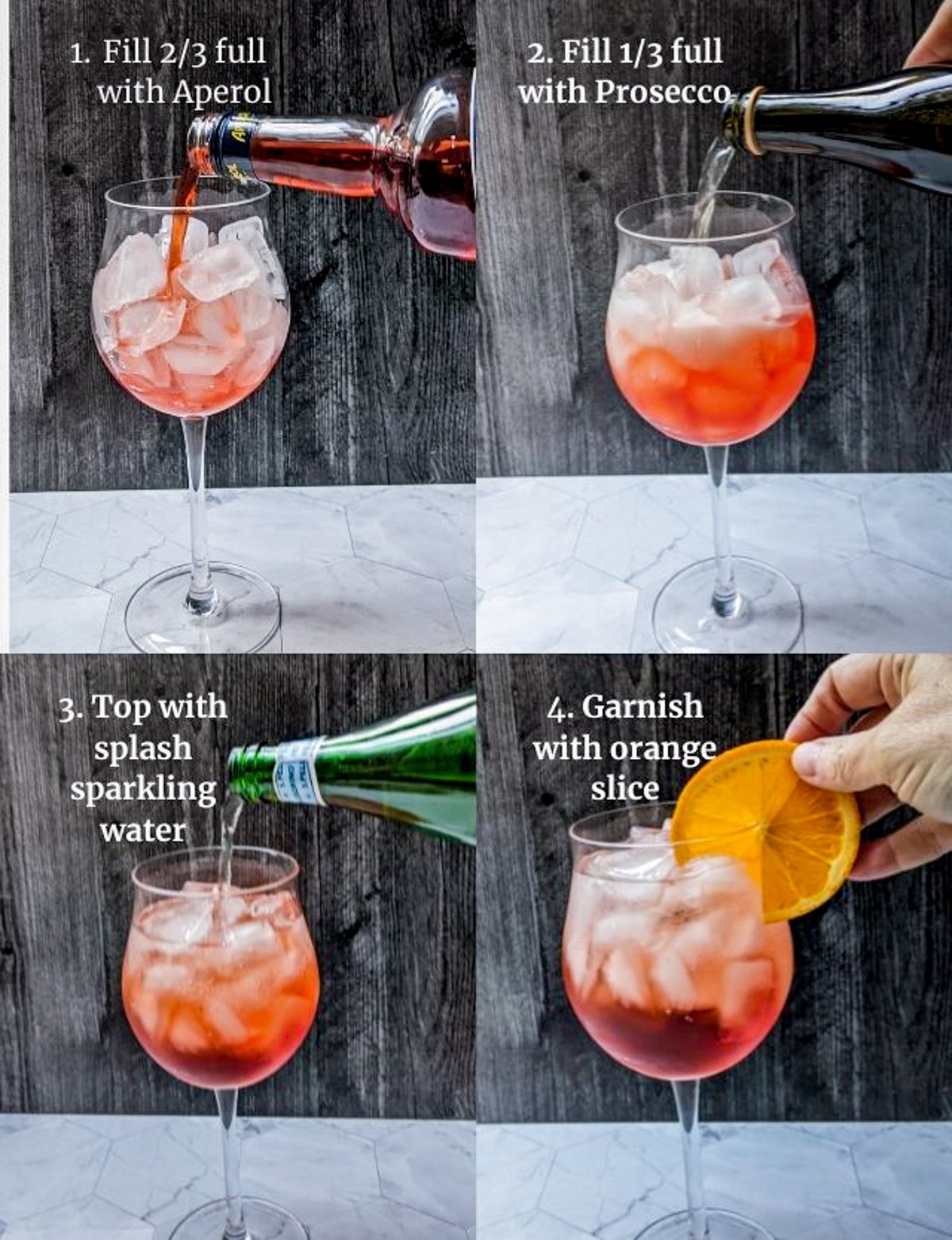 The four steps to making an Spritz Veneziano