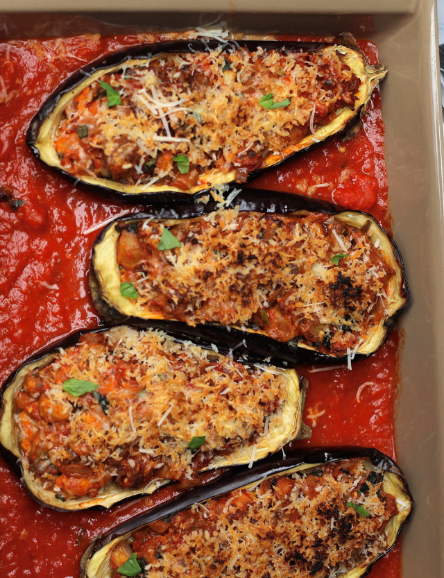 Stuffed Eggplant Parmesan • Flavor Feed