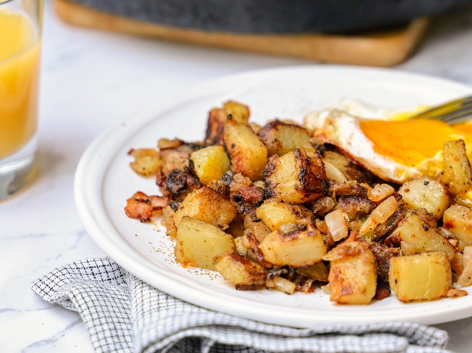 Bacon Breakfast Skillet with Ranch Home Fries - The Bettered Blondie