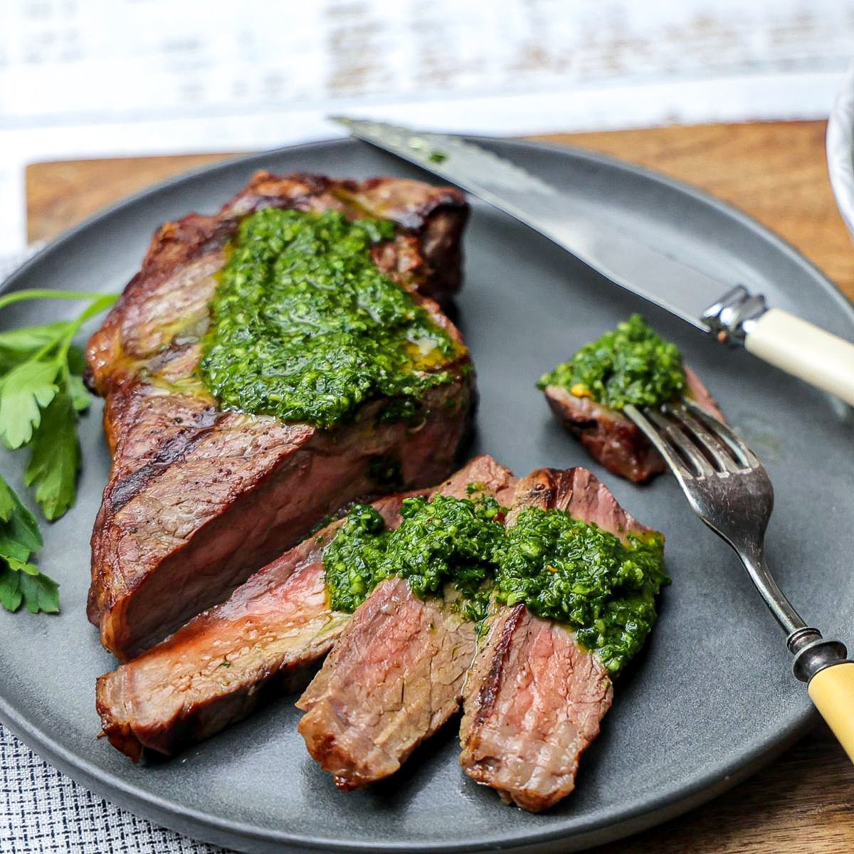 Chimichurri Steak and Pepper Skillet - Wholesomelicious