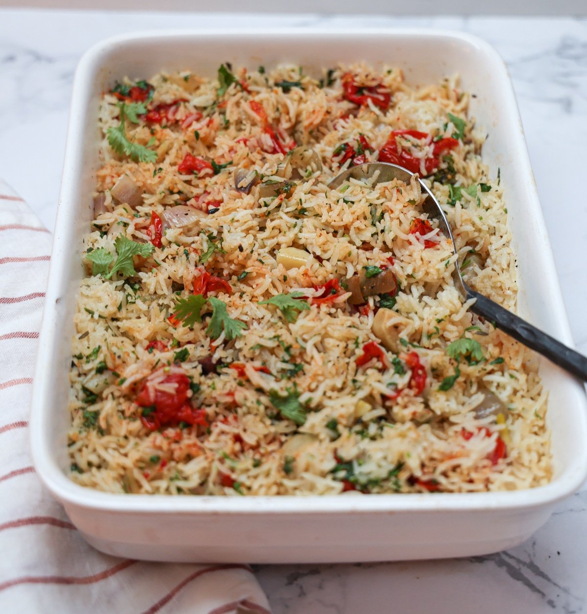 Baked Rice with Roasted Tomatoes, Garlic, and Shallots • Flavor Feed