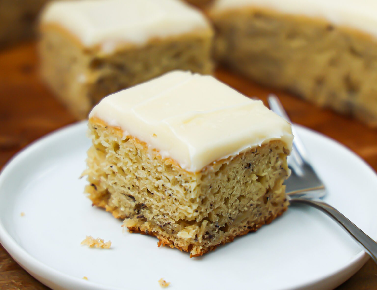 Banana Bars with Cream Cheese Icing • Flavor Feed