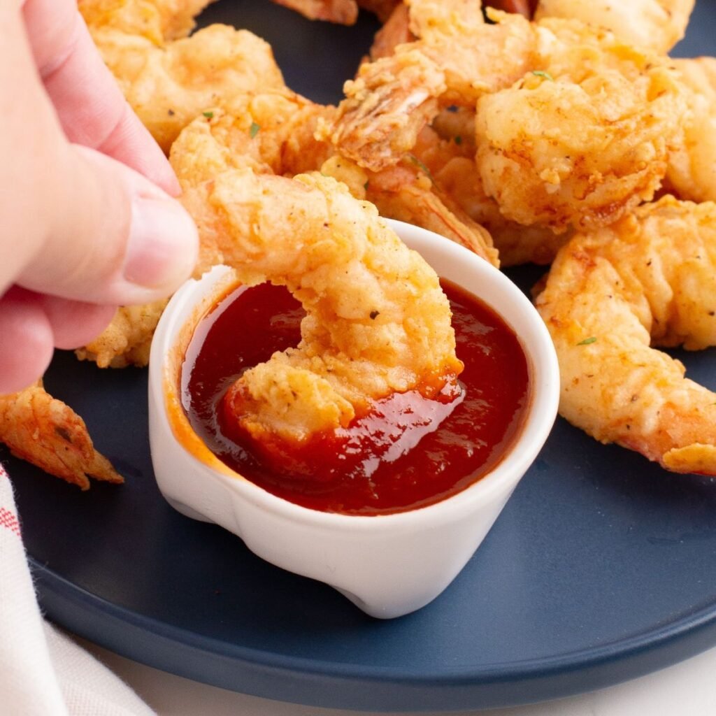 Fried Shrimp with Cocktail Sauce • Flavor Feed