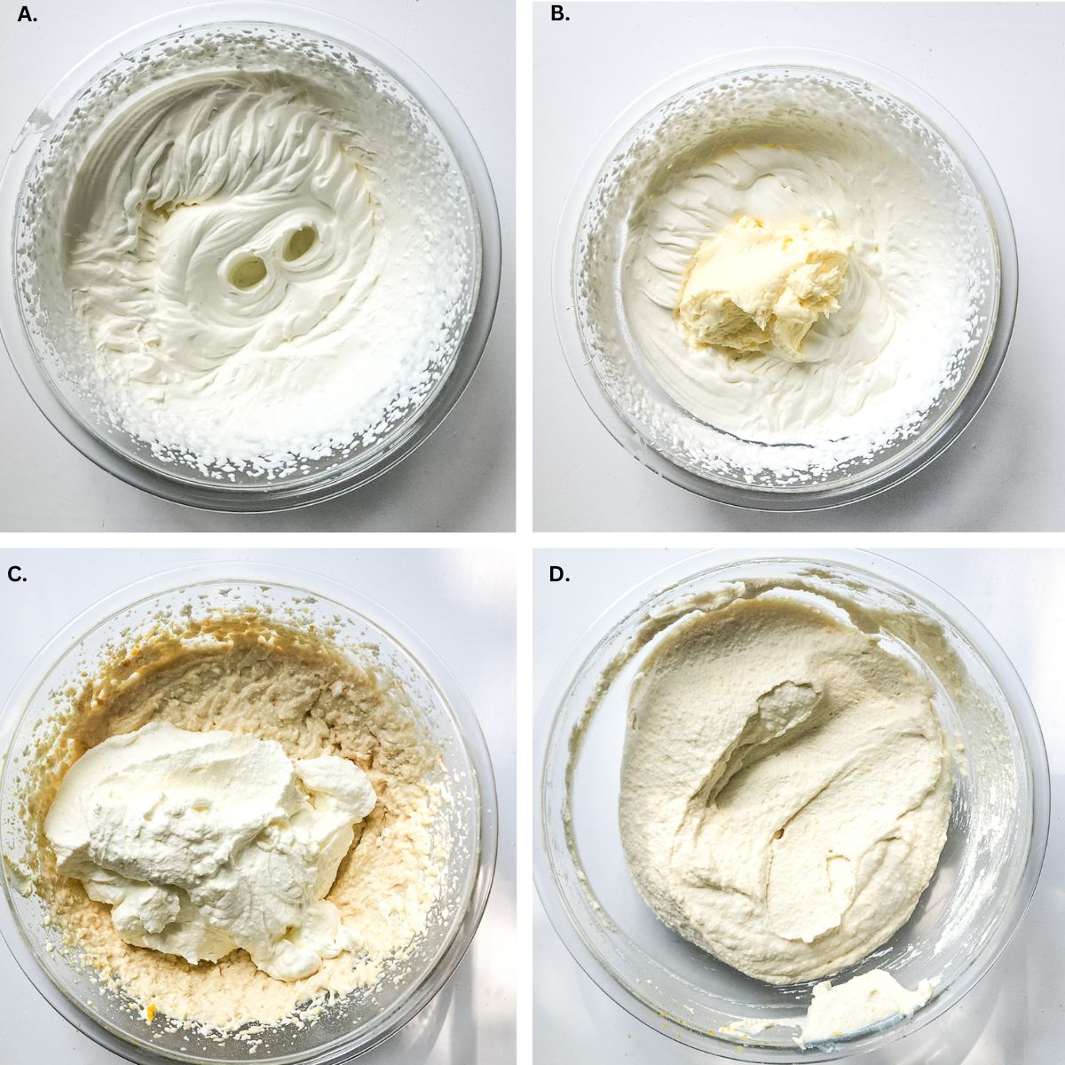 Steps to make filling for cannoli cookies.