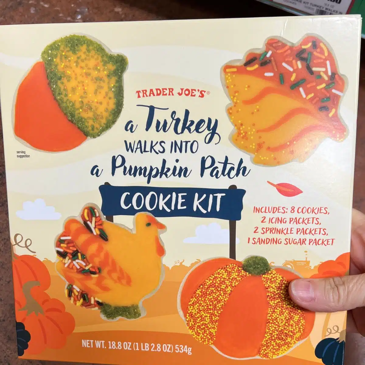 Trader Joe's Turkey and Pumpkin Cookie Kit.