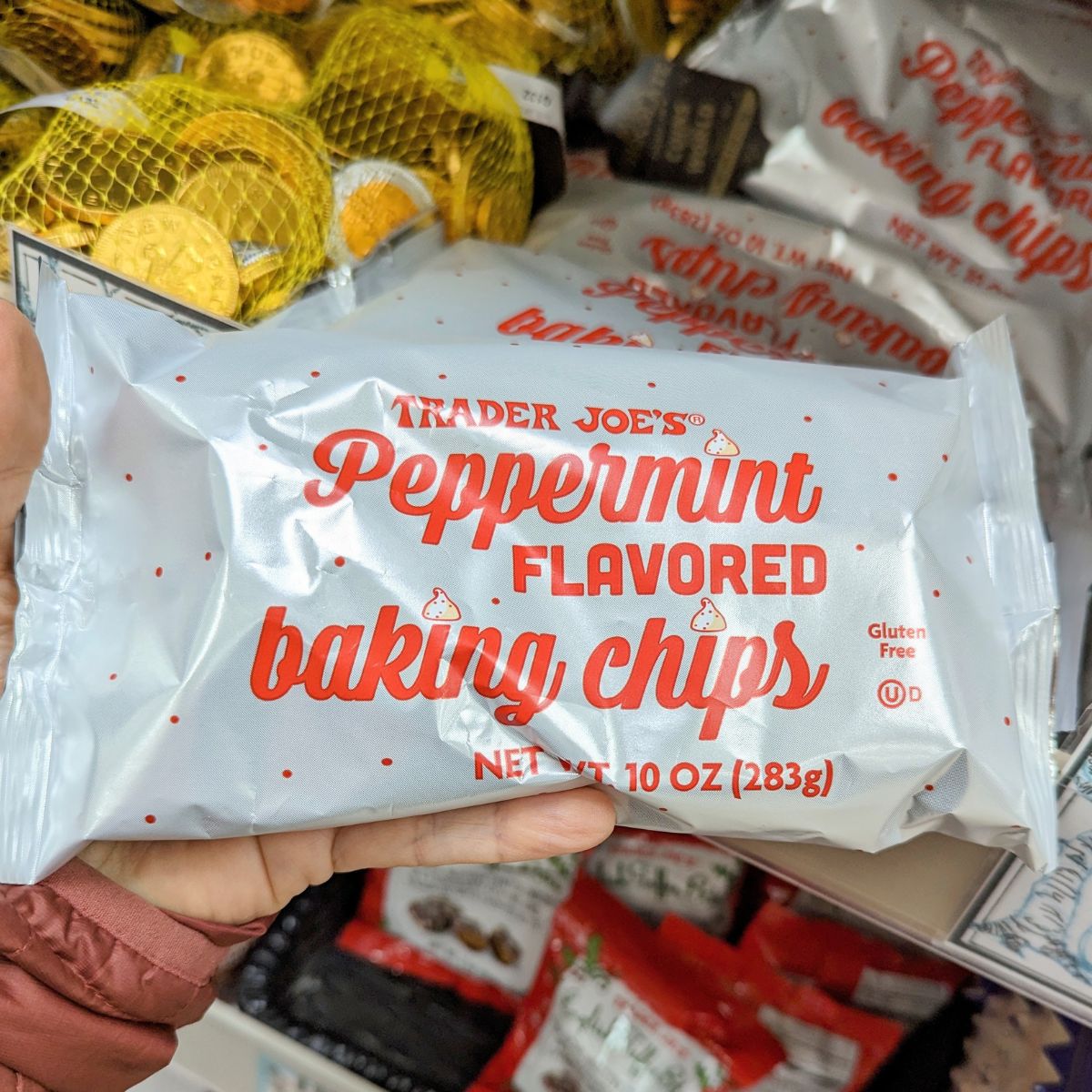 Trader Joe's Peppermint Baking Chips.