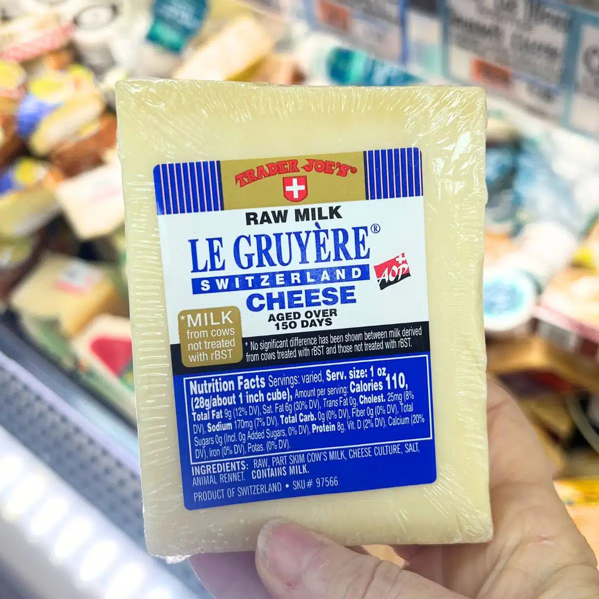 Trader Joe's Raw Milk Le Gruyere cheese.