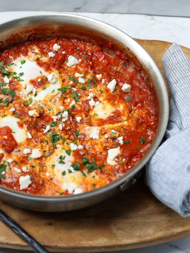 Easy Shakshuka With Feta • Flavor Feed