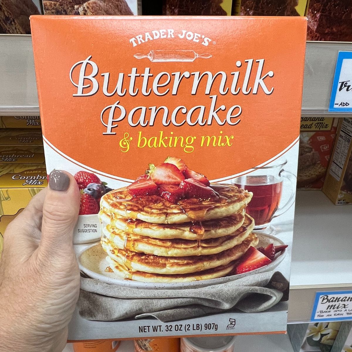 Trader Joe's buttermilk pancake mix.