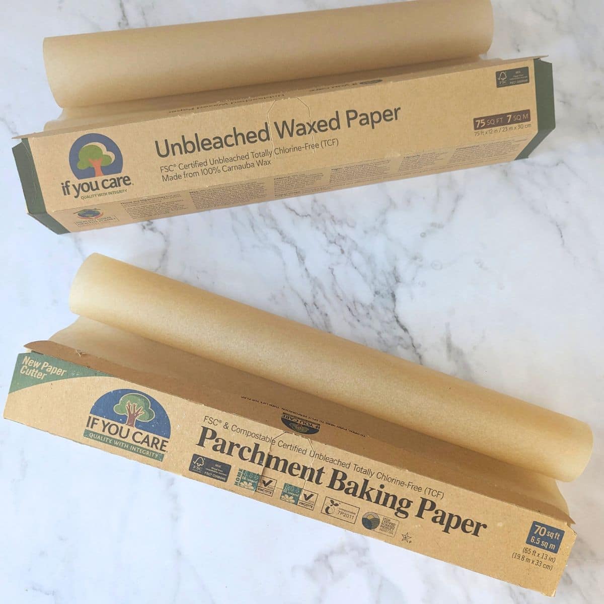 parchment paper and waxed paper.
