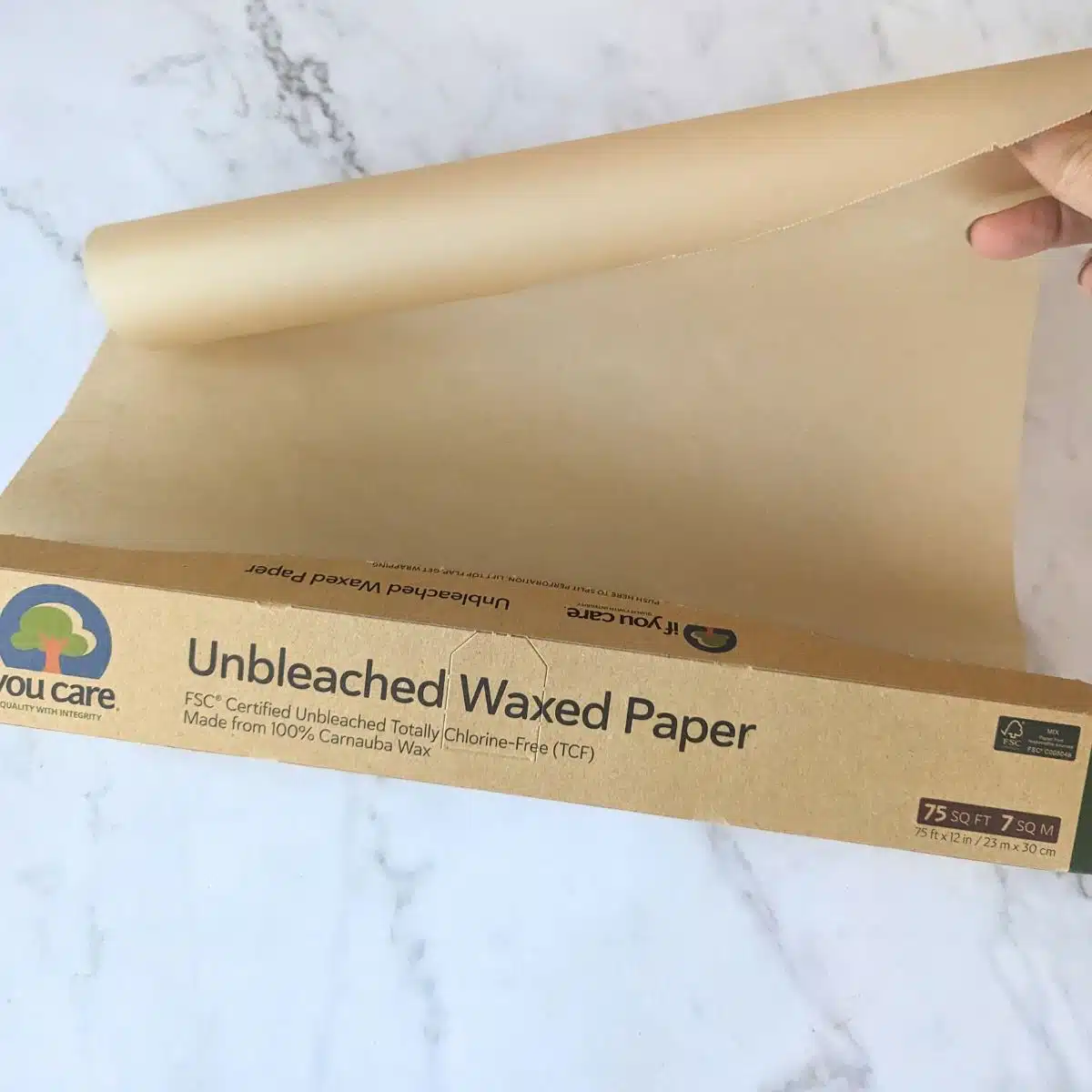 Waxed paper. 