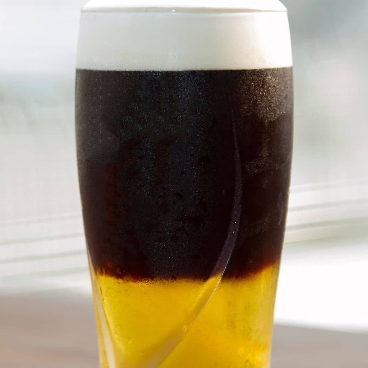 black and tan beer cocktail.