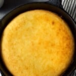 Dolly Parton's Skillet Cornbread in cast iron skillet.