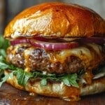Juicy, grilled burger