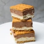 Stack of 3 frozen s'mores bars